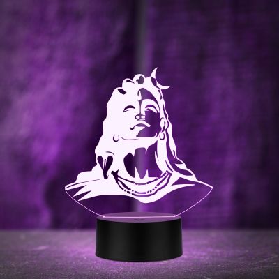 3D Illusion Adiyogi Shiv God Night Lamp with multicolored Led Light for Home Office Pooja Room Decor Light